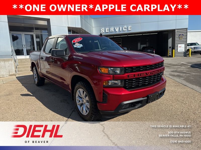 Cherry Red Tintcoat 2022 Chevrolet Silverado 1500 Custom Crew Cab RWD Pickup Truck 4X2 8-Speed Automatic