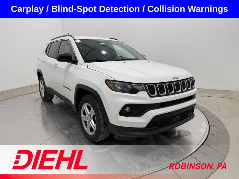 Bright White Clearcoat 2023 Jeep Compass Latitude 4WD SUV / Crossover Four-Wheel Drive 8-Speed Automatic