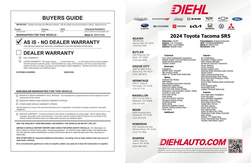 Used 2024 Toyota Tacoma Truck