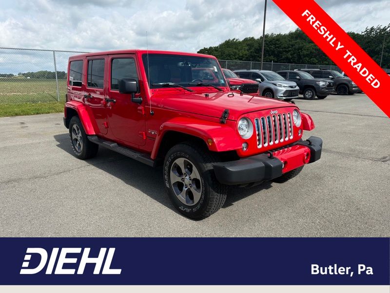 Firecracker Red Clearcoat 2017 Jeep Wrangler Unlimited Sahara 4WD SUV / Crossover Four-Wheel Drive 5-Speed Automatic