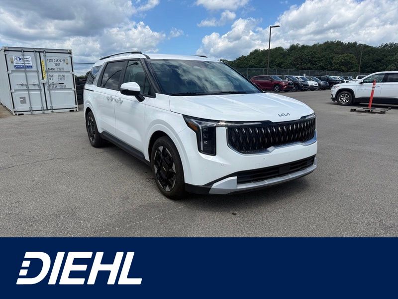 Snow White Pearl 2025 Kia Carnival Minivan Front-Wheel Drive 8-Speed Automatic