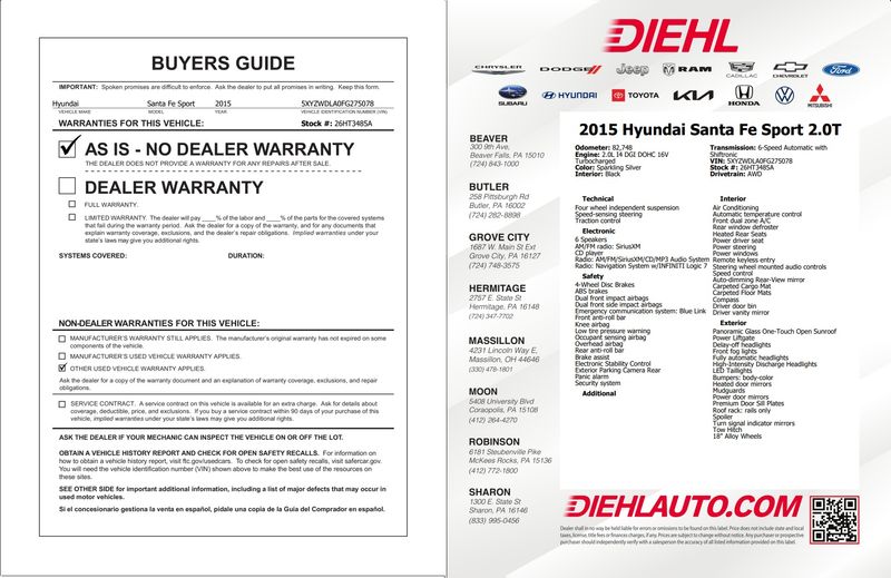 Used 2015 Hyundai Santa Fe Sport SUV