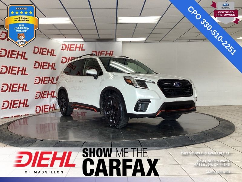 Crystal White Pearl 2023 Subaru Forester Sport Crossover AWD SUV / Crossover All-Wheel Drive Continuously Variable Transmission