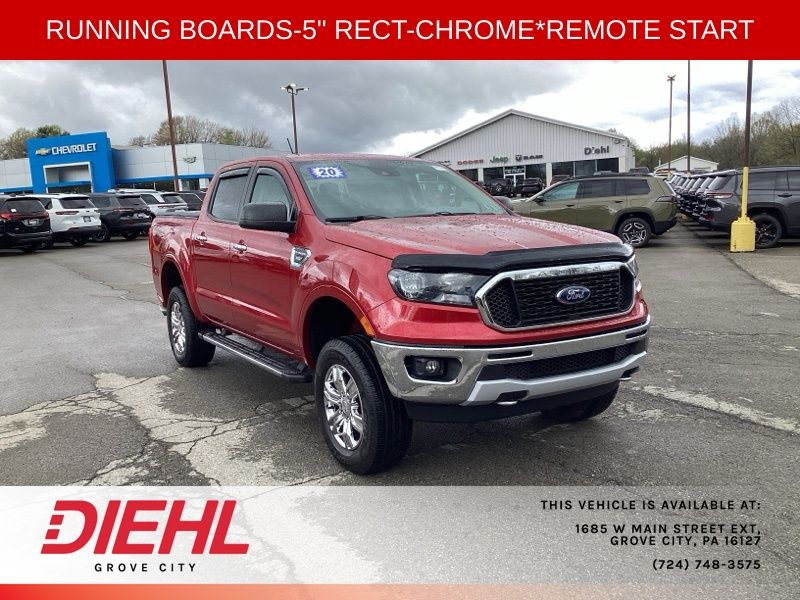 Red Metallic 2020 Ford Ranger XLT SuperCrew 4WD Pickup Truck Four-Wheel Drive Automatic