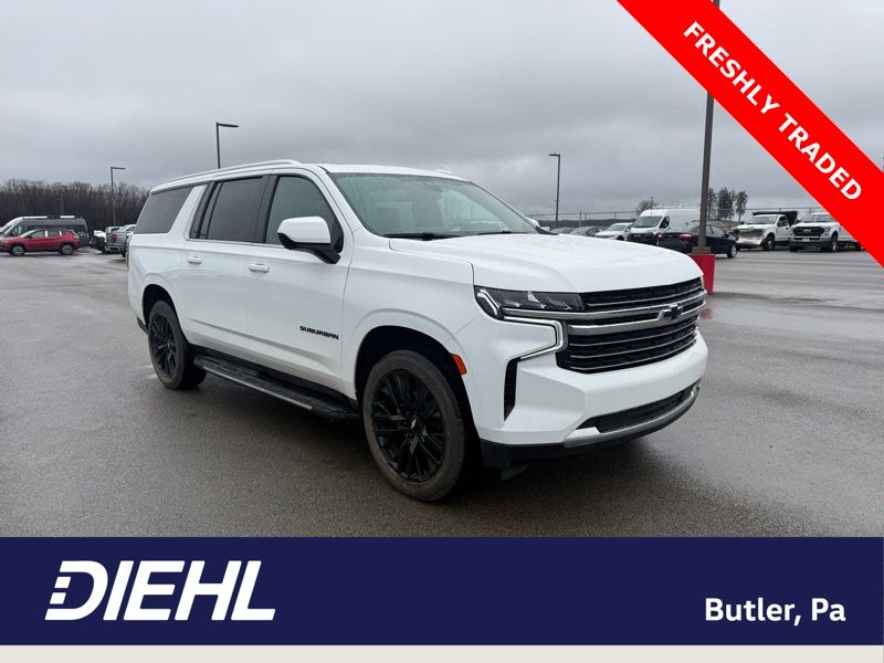 Summit White 2021 Chevrolet Suburban LT 4WD SUV / Crossover Four-Wheel Drive