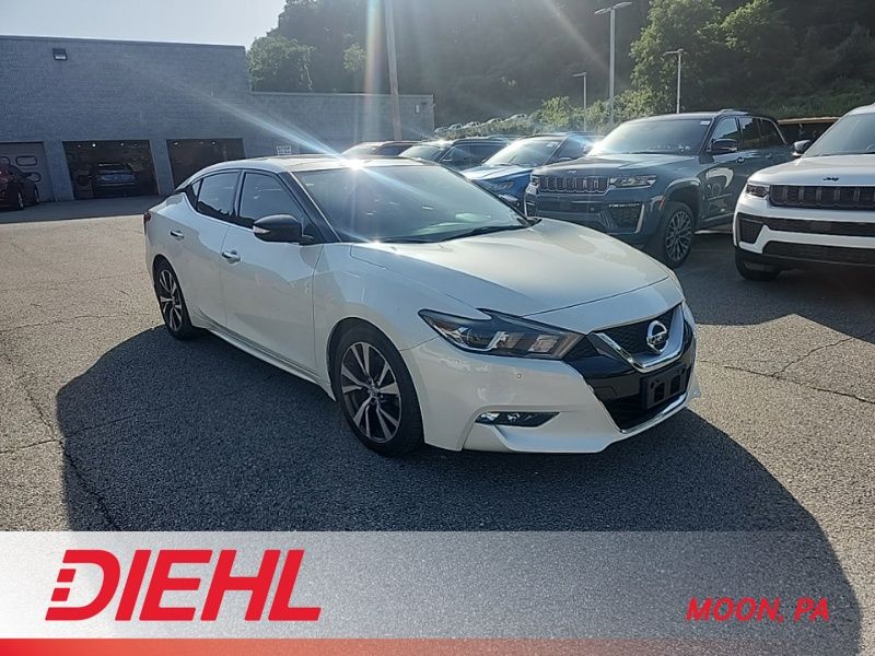 Pearl White 2017 Nissan Maxima Sedan Front-Wheel Drive Continuously Variable Transmission