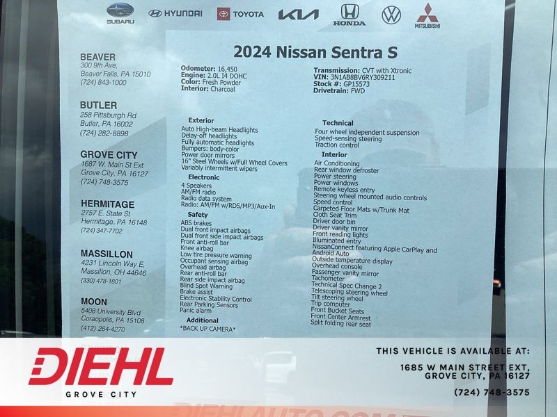 Used 2024 Nissan Sentra Sedan