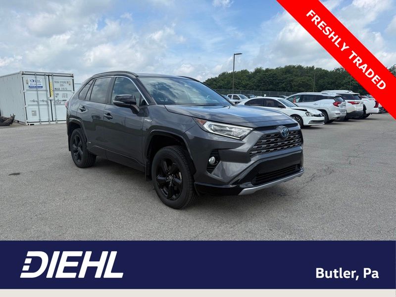 Magnetic Gray Metallic/Midnight Black Metallic 2021 Toyota RAV4 Hybrid XSE AWD SUV / Crossover All-Wheel Drive Continuously Variable Transmission