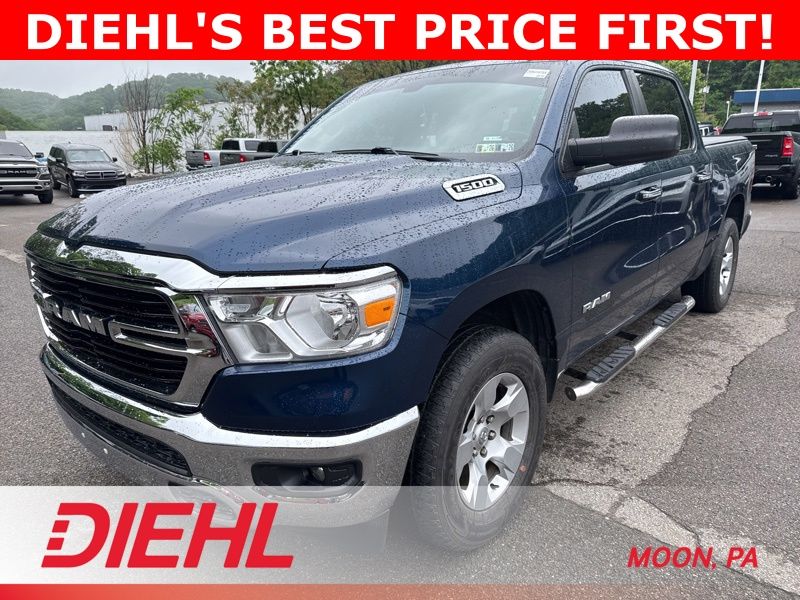 Patriot Blue Pearlcoat 2020 RAM 1500 Big Horn Crew Cab 4WD Pickup Truck Four-Wheel Drive 8-Speed Automatic