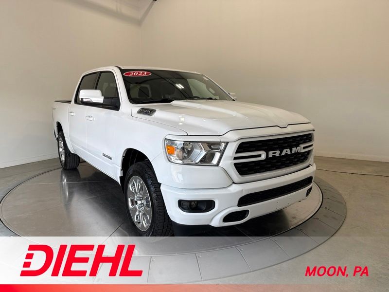 Bright White Clearcoat 2023 RAM 1500 Pickup Truck Four-Wheel Drive 8-Speed Automatic