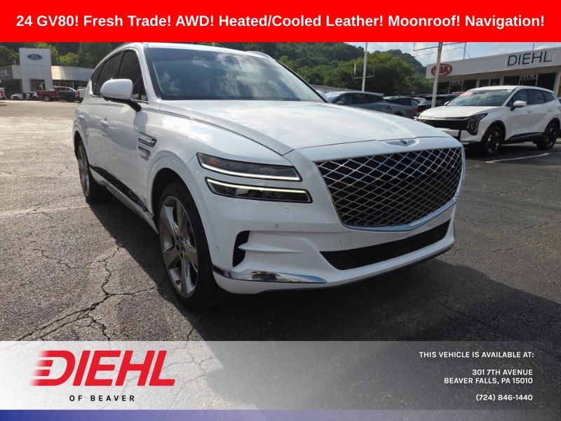 Alta White 2024 Genesis GV80 SUV / Crossover All-Wheel Drive 8-Speed Automatic