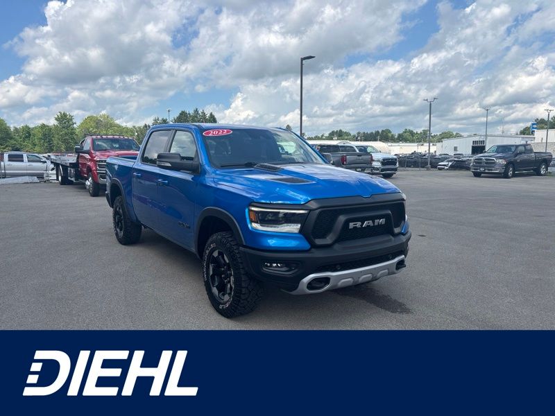 Hydro Blue Pearlcoat 2022 RAM 1500 Pickup Truck Four-Wheel Drive 8-Speed Automatic