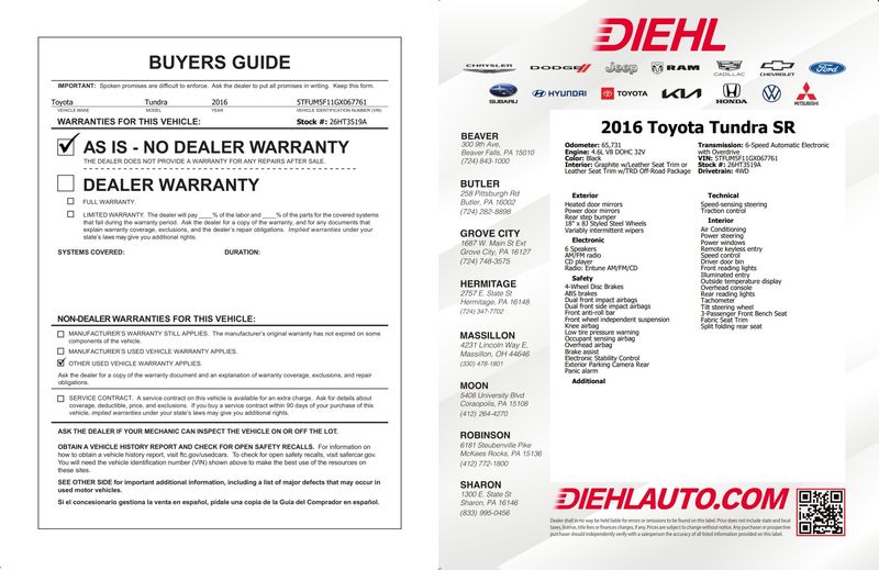 Used 2016 Toyota Tundra Truck