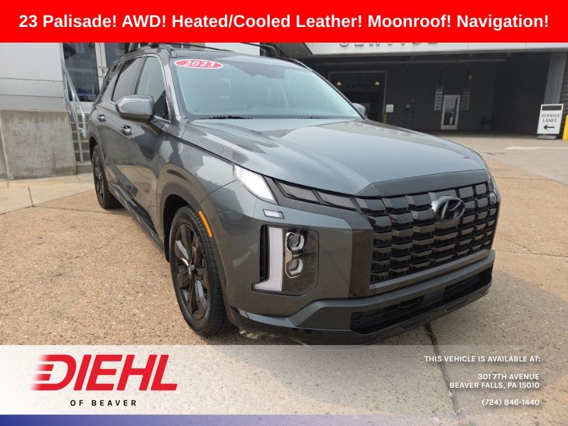 Gray (Steel Graphite) 2023 Hyundai Palisade SUV / Crossover All-Wheel Drive 8-Speed Automatic