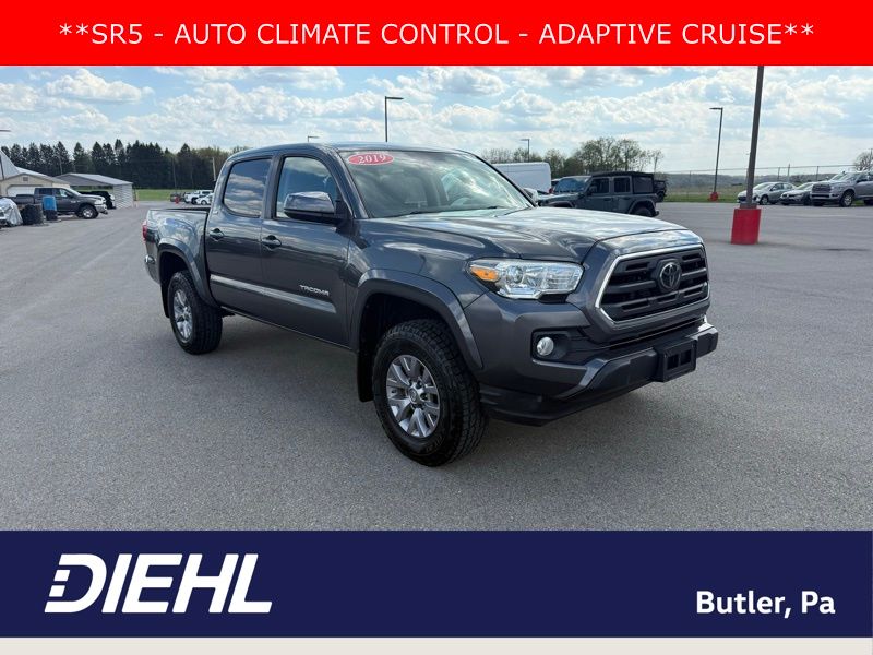 Magnetic Gray Metallic 2019 Toyota Tacoma SR5 V6 Double Cab 4WD Pickup Truck Four-Wheel Drive 6-Speed Automatic