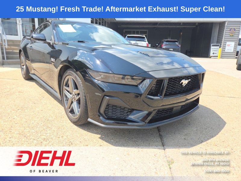 Shadow Black 2025 Ford Mustang Coupe Rear-Wheel Drive Automatic