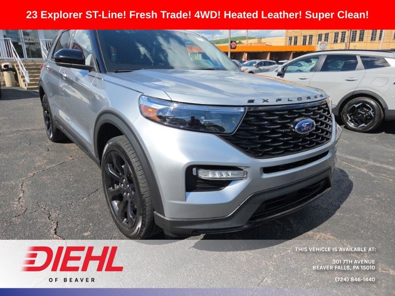Silver Metallic 2023 Ford Explorer SUV / Crossover All-Wheel Drive Automatic