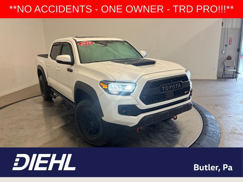 Super White 2020 Toyota Tacoma Pickup Truck Four-Wheel Drive 6-Speed Automatic