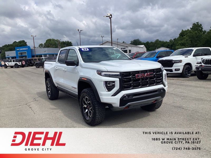 Summit White 2024 GMC Canyon Pickup Truck Four-Wheel Drive 8-Speed Automatic