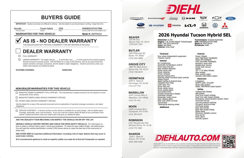 Used 2026 Hyundai Tucson Hybrid SUV