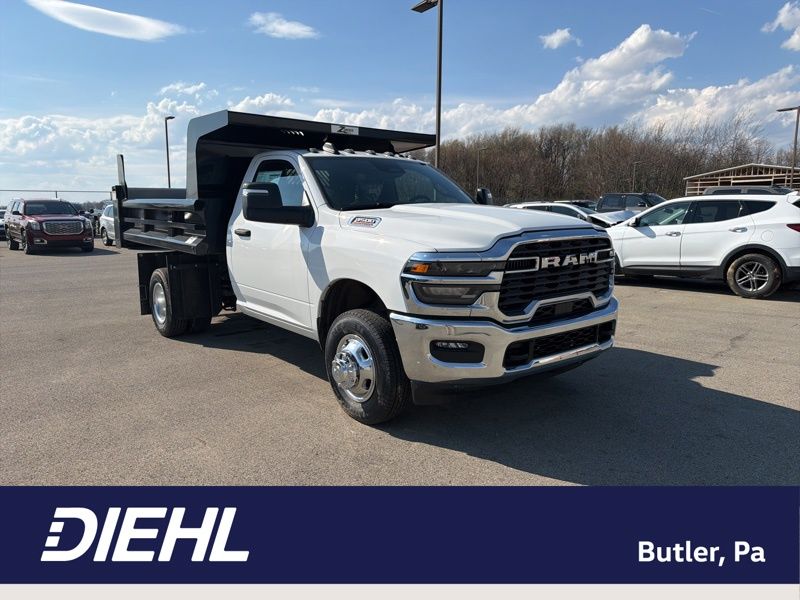 Bright White Clearcoat 2026 RAM 3500 Chassis Tradesman Regular Cab DRW 4WD Pickup Truck Four-Wheel Drive 8-Speed Automatic