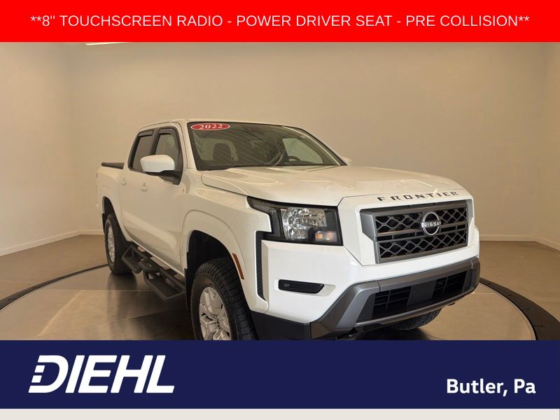 Glacier White 2022 Nissan Frontier Pickup Truck Four-Wheel Drive 9-Speed Automatic
