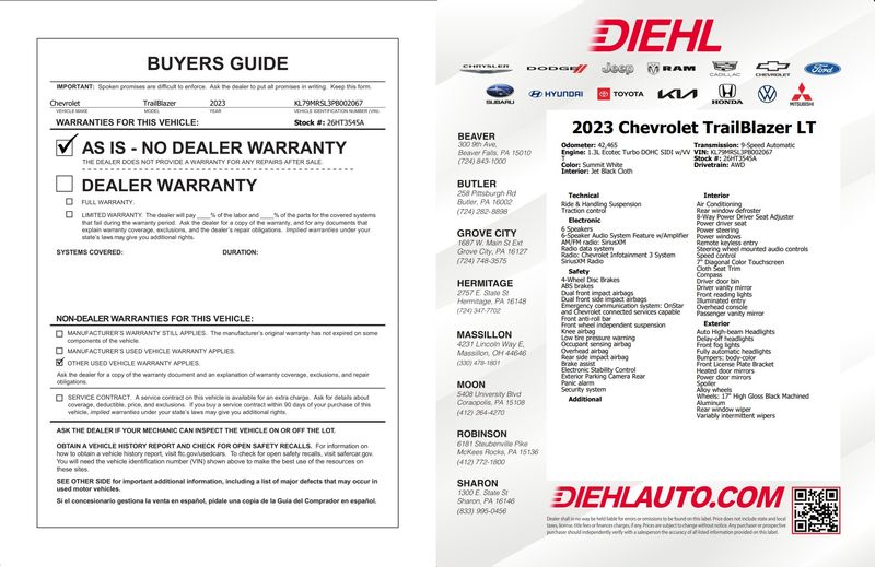 Used 2023 Chevrolet TrailBlazer SUV