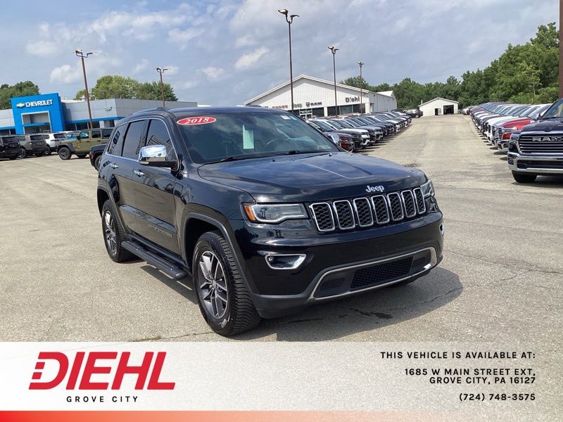 Diamond Black Crystal Pearlcoat 2018 Jeep Grand Cherokee SUV / Crossover Four-Wheel Drive 8-Speed Automatic