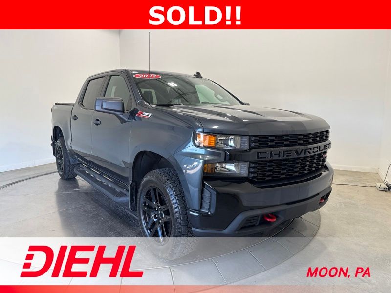 Shadow Gray Metallic 2022 Chevrolet Silverado 1500 Pickup Truck Four-Wheel Drive 8-Speed Automatic