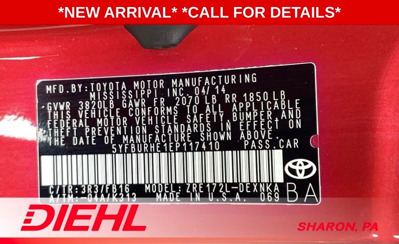 Used 2014 Toyota Corolla Sedan