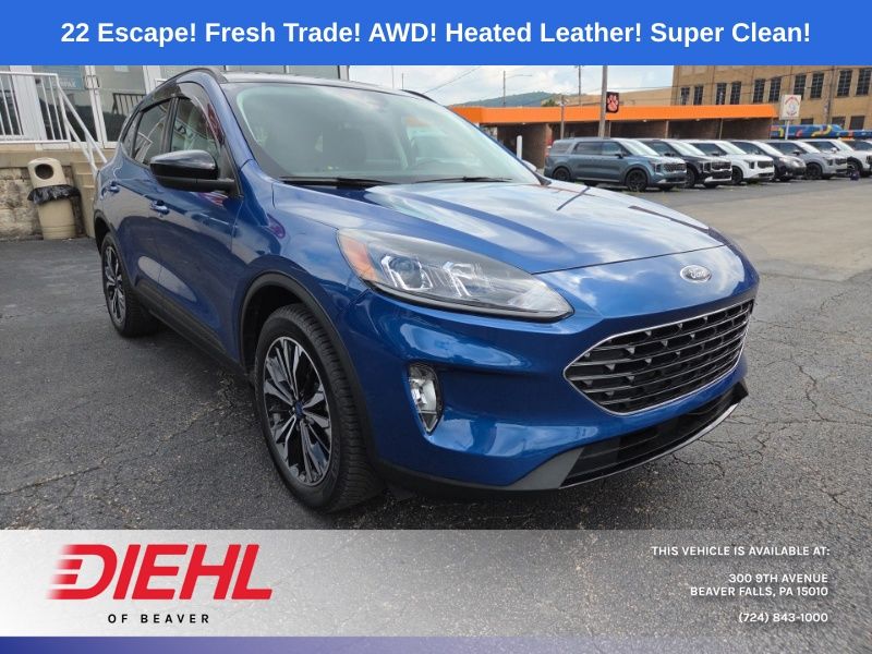Blue Metallic 2022 Ford Escape SUV / Crossover All-Wheel Drive 8-Speed Automatic