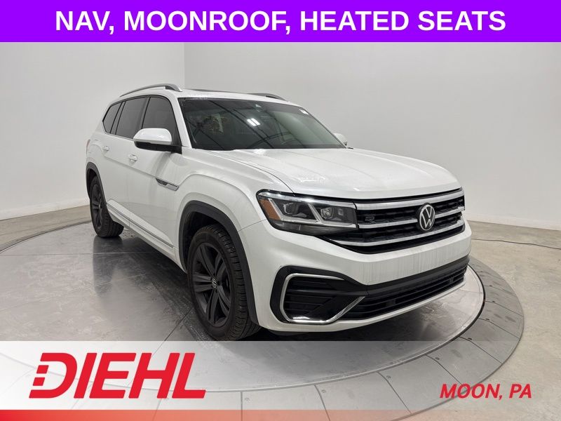 Pure White 2022 Volkswagen Atlas V6 SEL R-Line 4Motion SUV / Crossover All-Wheel Drive 8-Speed Automatic