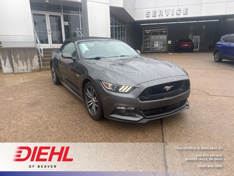 Gray (Magnetic) 2017 Ford Mustang GT Premium Convertible RWD Convertible Rear-Wheel Drive 6-Speed Automatic