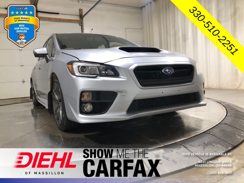 Ice Silver Metallic 2016 Subaru WRX Limited AWD Sedan All-Wheel Drive 6-Speed Manual