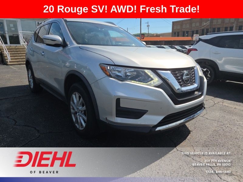 Brilliant Silver Metallic 2020 Nissan Rogue SV AWD SUV / Crossover All-Wheel Drive Continuously Variable Transmission