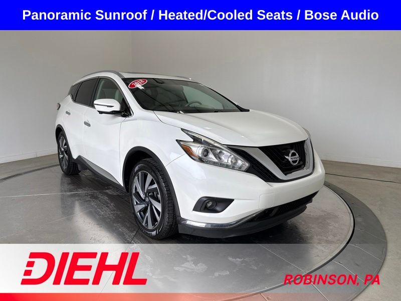 Pearl White 2016 Nissan Murano SUV / Crossover Front-Wheel Drive Continuously Variable Transmission