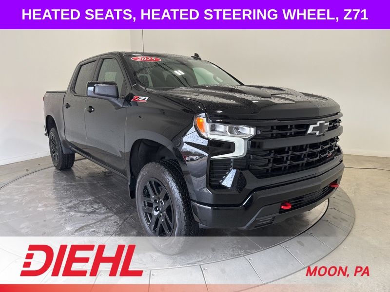 Black 2025 Chevrolet Silverado 1500 LT Trail Boss Crew Cab 4WD Pickup Truck Four-Wheel Drive Automatic