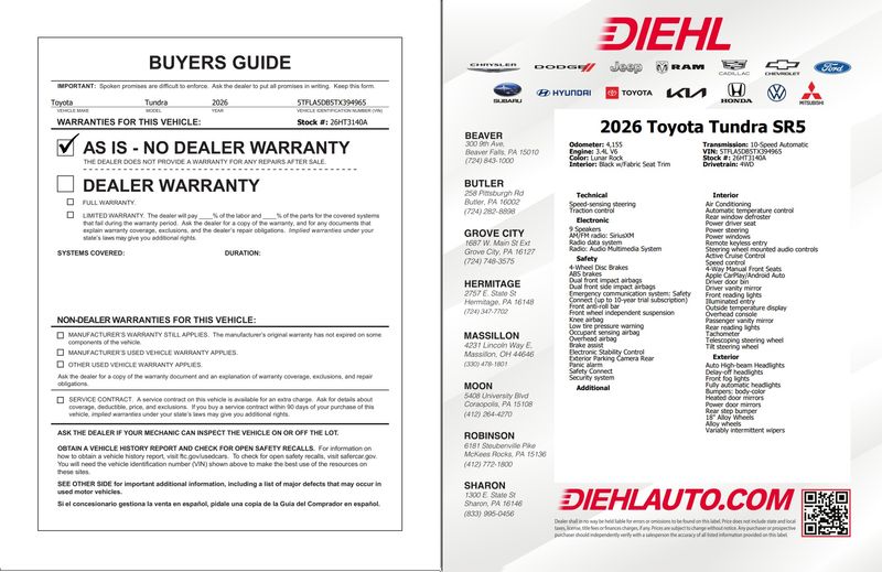 Used 2026 Toyota Tundra Truck