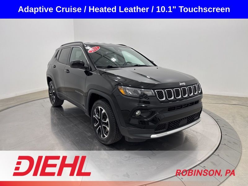Diamond Black Crystal Pearlcoat 2023 Jeep Compass Limited 4WD SUV / Crossover Four-Wheel Drive 8-Speed Automatic