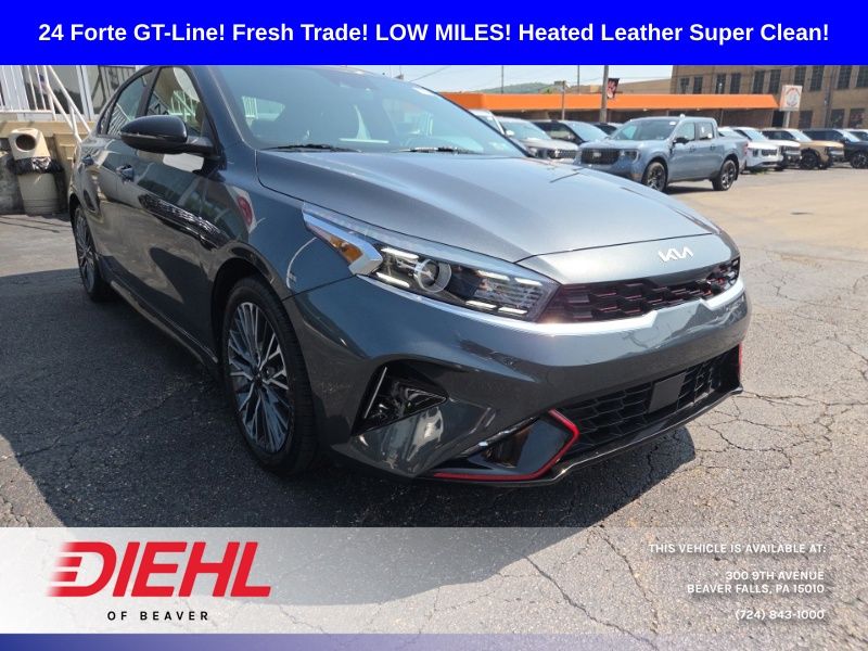 Gravity Gray 2024 Kia Forte Sedan Front-Wheel Drive Continuously Variable Transmission