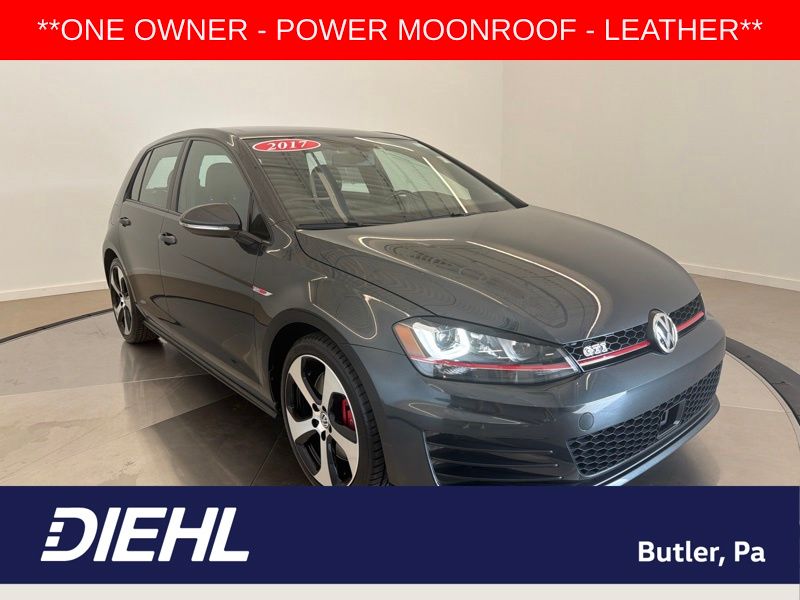 Carbon Steel Gray Metallic 2017 Volkswagen Golf GTI Hatchback Front-Wheel Drive 6-Speed Dual Clutch