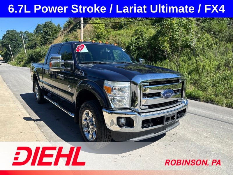 Blue 2015 Ford F-250 Super Duty Pickup Truck Four-Wheel Drive 6-Speed Automatic Overdrive