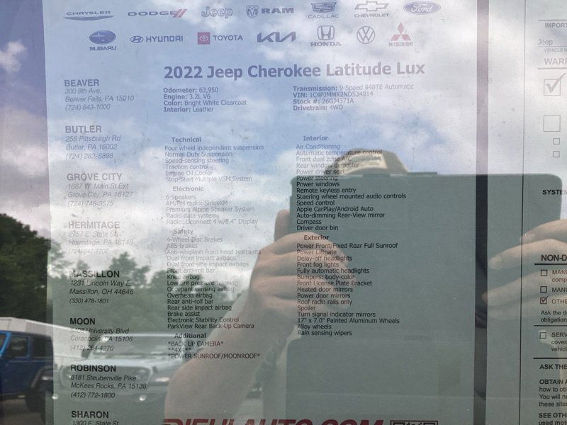 Used 2022 Jeep Cherokee SUV