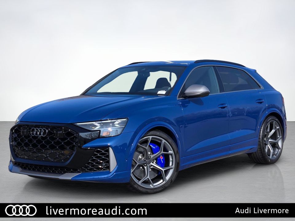 2026 Audi RS Q8 performance 4.0T in Ascari Blue Metallic