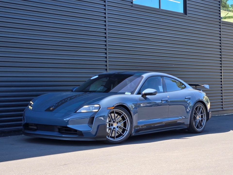 2025 Porsche Taycan Turbo GT in Pale Blue Metallic
