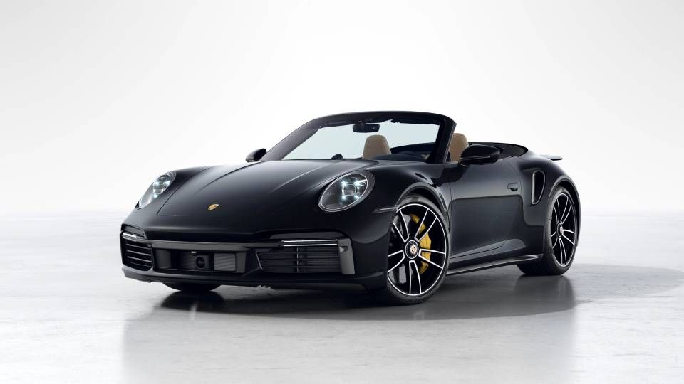Jet Black Metallic 2025 Porsche 911 Turbo S Cabriolet AWD Convertible All-Wheel Drive 8-Speed Automatic