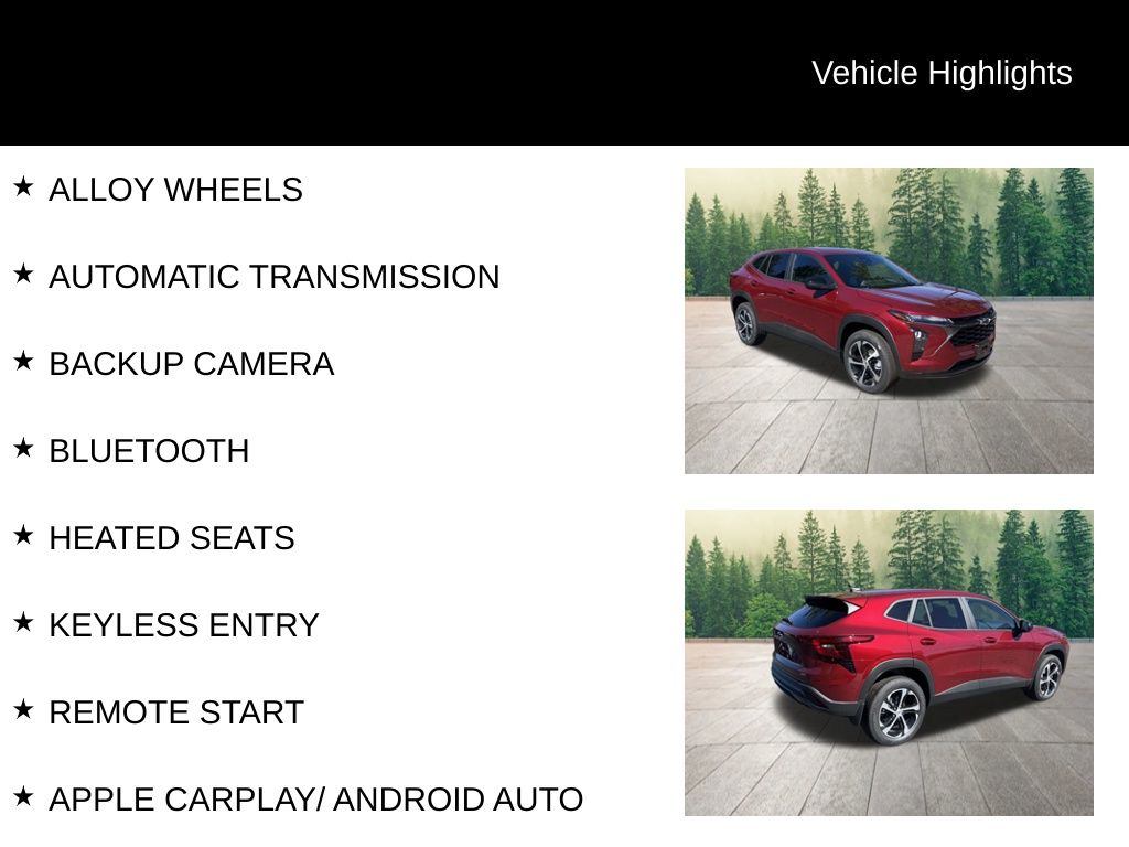 new 2025 Chevrolet Trax car, priced at $24,420