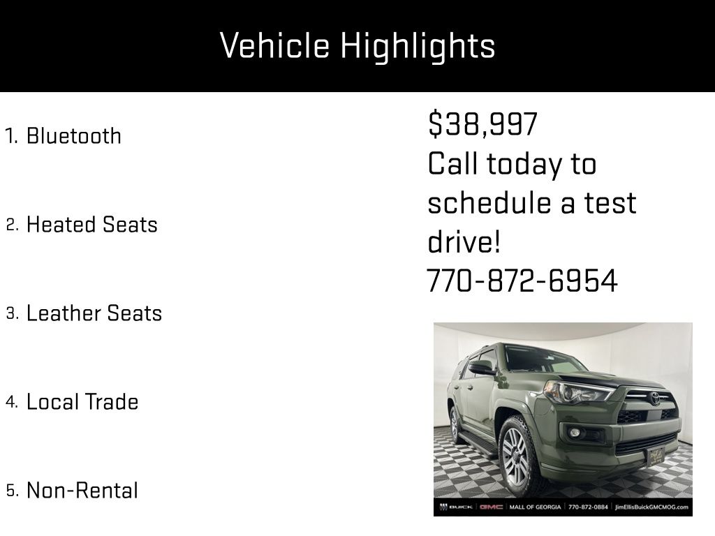 used 2022 Toyota 4Runner car, priced at $38,997