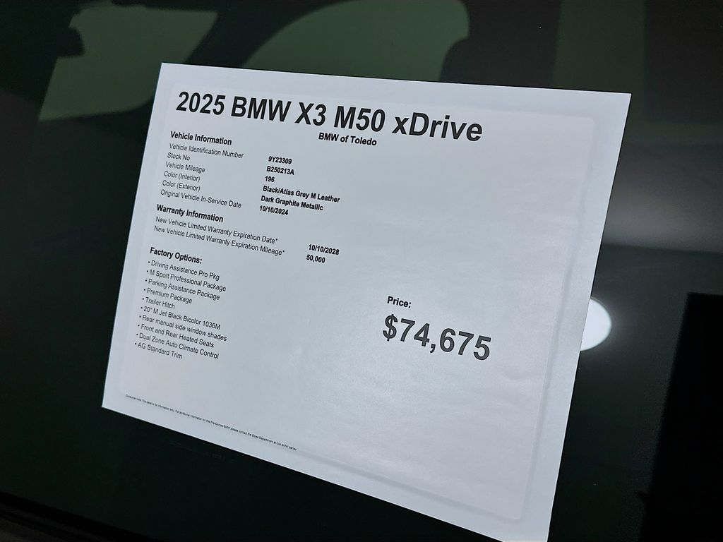 used 2025 BMW X3 car, priced at $67,299