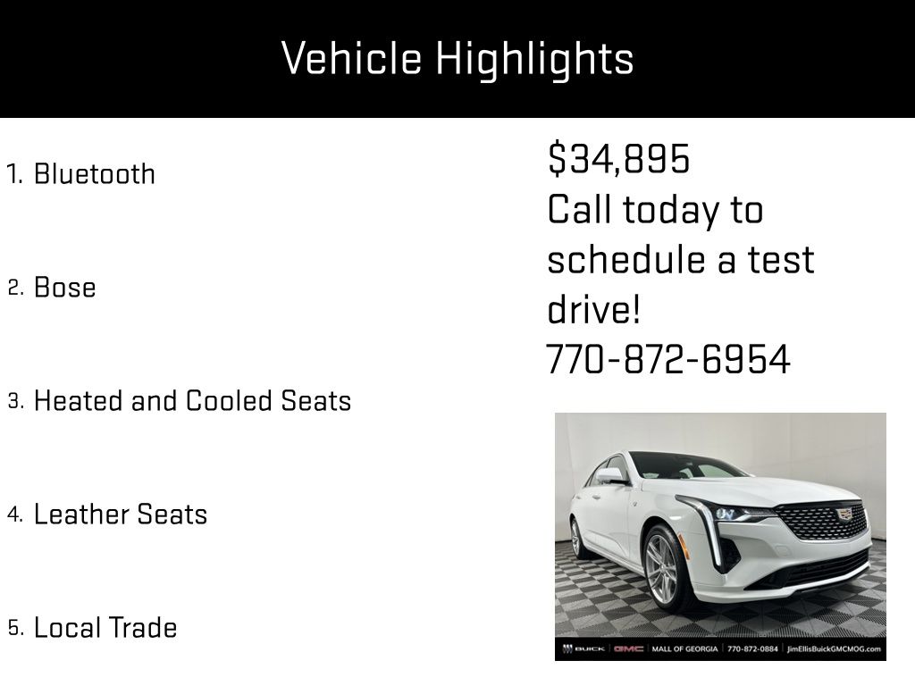 used 2024 Cadillac CT4 car, priced at $34,895
